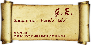 Gasparecz Renátó névjegykártya